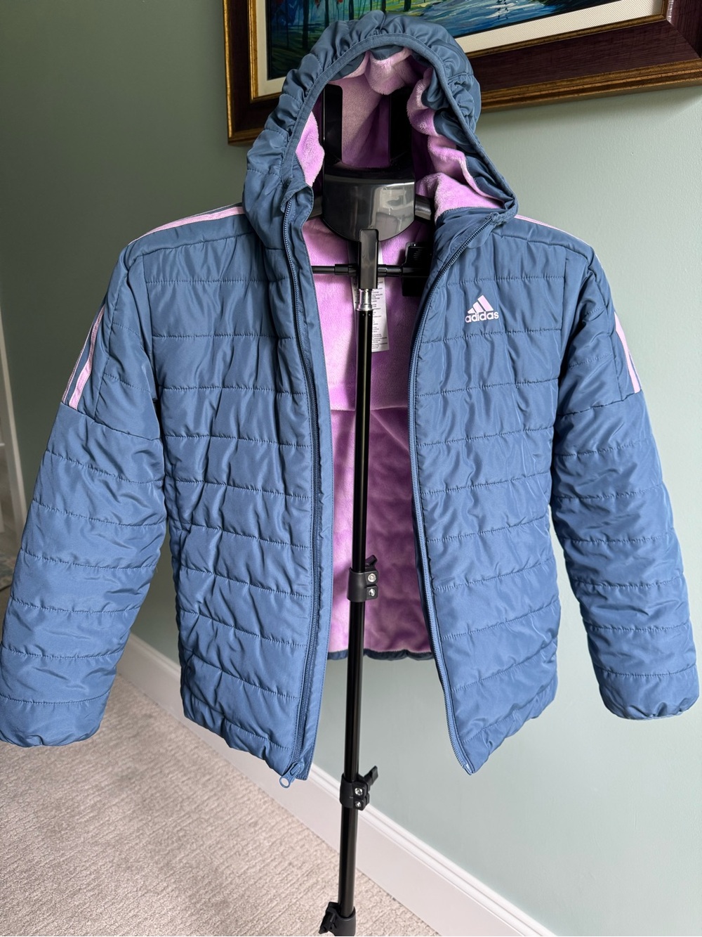 Adidas Girls Size Large 14 Blue & Purple Winter Coat